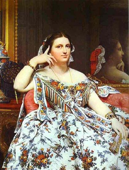 Jean Auguste Dominique Ingres Mme. Moitessier oil painting picture